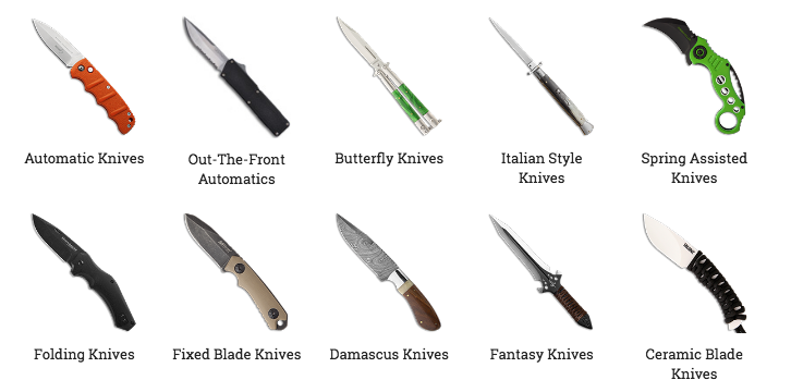 collection of knives on grindworx